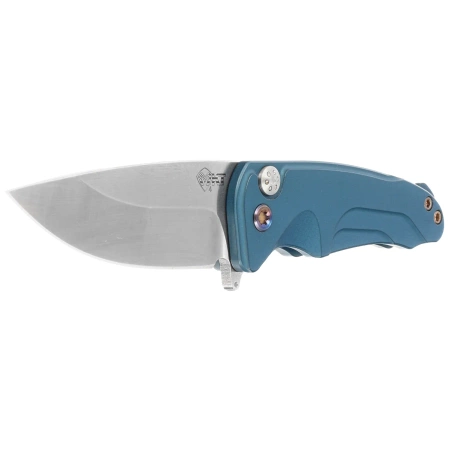 Nóż składany Medford Smooth Criminal Tumbled Blade, Blue Handle, Flamed HW/Clip, S45VN (MK0394TQ-44AU-TFCF-Q4)