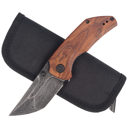 Nóż składany CIVIVI Thug 2 Cuibourtia Wood, Black Damascus by Matt Christensen (C20028C-DS1)
