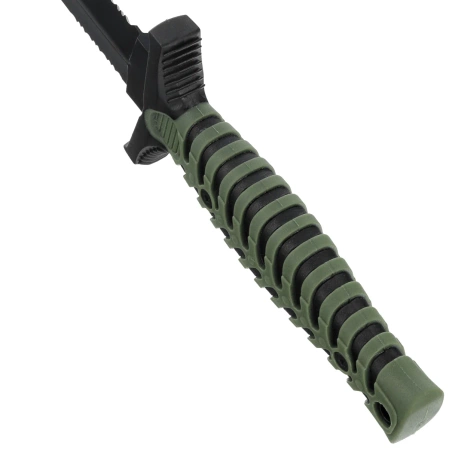 K25 RK-32207 Boot Knife Green ABS/Black Rubber, Black Titanium 7Cr17Mov