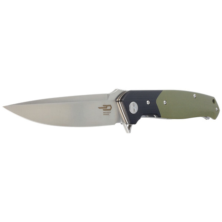 Bestech Knife Swordfish Black / Green G10, Satin D2 (BG03A)