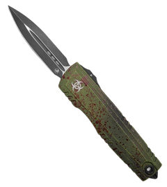 Nóż automatyczny OTF Microtech Luminary ZBP D/E Signature Outbreak Aluminium, Black Stonewashed M390MK by Tony Marfione (1270-1OBSD)