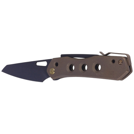 WE Knife Vision R Bronze Titanium, Black Stonewashed CPM 20CV by Snecx Tan (WE21031-4)
