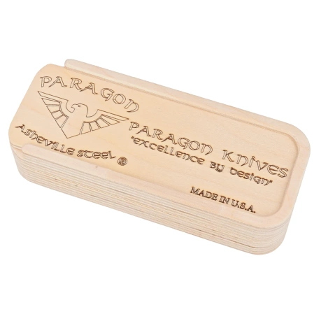 Nóż grawitacyjny Paragon Warlock-X Convergence Black Aluminium, Damascus Baker Forge Raindrop Gomai Copper Shim 80CRV (WLOCX-CV-B-BFD)