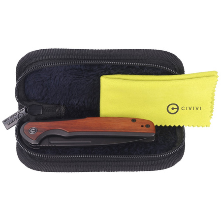 CIVIVI Knife Voltaic Stainless / Cuibourtia Wood, Black Stonewashed 14C28N (C20060-1)
