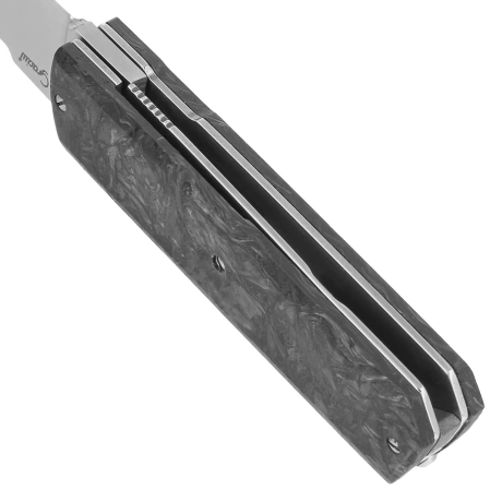 Nóż składany Maserin 410 Silver Black FatCarbon, Satin Elmax by Bruno Bruna (410/N)