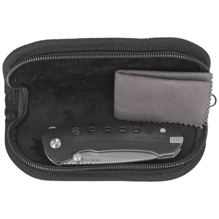 Nóż składany Remette RT-BEE-G w/Titanium Toothpick Black G10, Ceramic Sandblasting 14C28N