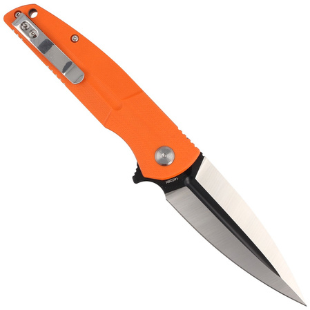 Nóż składany Bestech Fin Orange G10, Satin/Black 14C28N (BG34B-2)