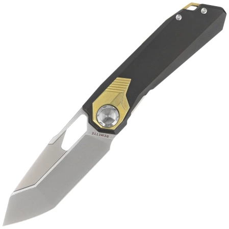 Remette RT-Peregrine Falcon Knife Brown/Gold Titanium, Hand Grinding Pearlescent M390 (RTT1-B)