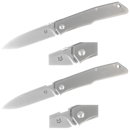 Fox The Sicilian Grey Titanium, Stonewashed N690 by Bob Terzuola Knife (FX-525 TI)