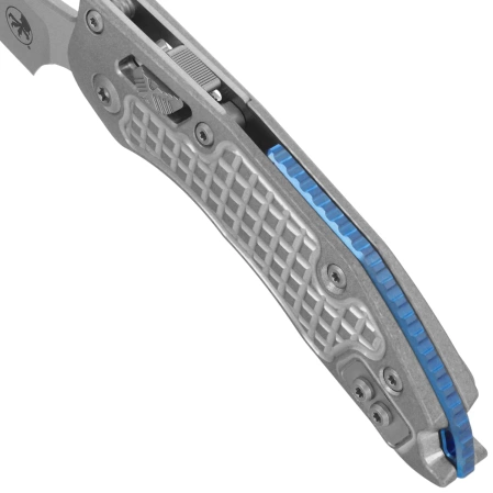 Microtech Marfione Select Stitch Ram-Lok S/E Knife Frag Titanium, Ti Blue HW, Double Vapor Blast M390MK by Borka Blades and Tony Marfione (169RL-10FRMS2)