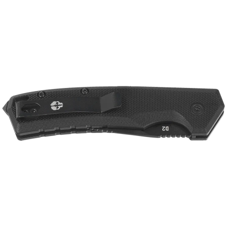 Tekto A3 Delta Mini D/P Automatic Knife Black G10, Black D2