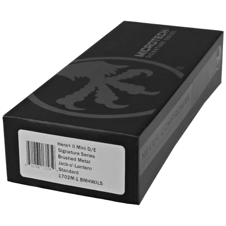 Microtech Hera II Mini Signature D/E OTF Knife Jack-O-Lantern Aluminum, Black Apocalyptic M390MK by Tony Marfione (1702M-1 BMHWJLS)