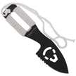 Nóż na szyję Martinez Albainox Skull Neck Knife White Cord, Black 3Cr13Mov (32450)