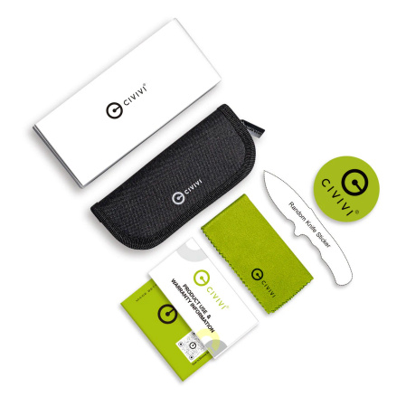 Civivi Clingman Knife Green Canvas Micarta, Satin Nitro-V by Taylor Martin Best Damn EDC (C23065-4)