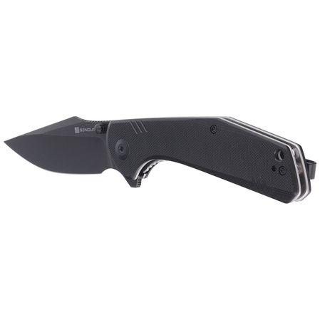 Sencut Knife Actium Black G10, Black Stonewashed D2 (SA02C)