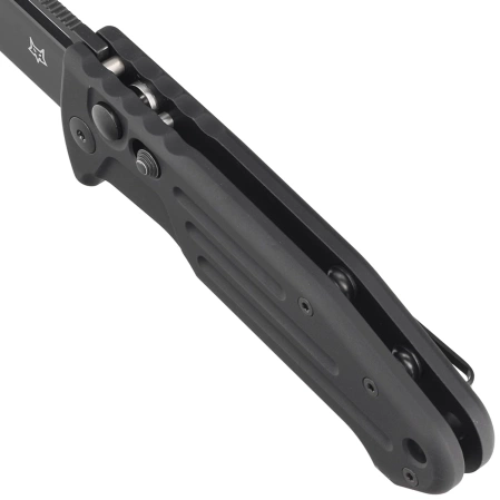 Fox New Smarty SP Automatic Knife Black Aluminum, Black PVD N690Co by Stefano De Lorenzi (FX-503SP B)