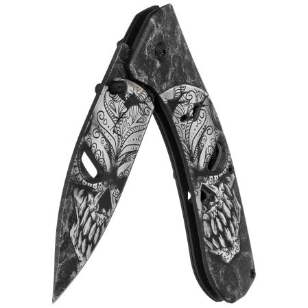 Martinez Albainox 3D Skull Knife Aluminium, 3D Printed 3Cr13Mov (18477)