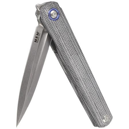 Nóż składany MKM Flame Light Dagger Black Micarta, Stonewashed M390 by Michael Zieba (MK FL02L-BC)