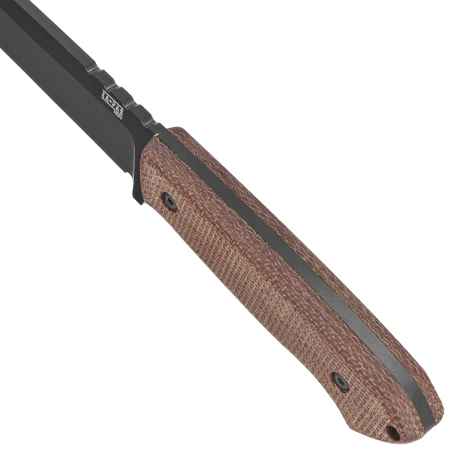Nóż Za-Pas Expendable Brown Micarta, Black Cerakote NMV (EX-CE-M-BR)