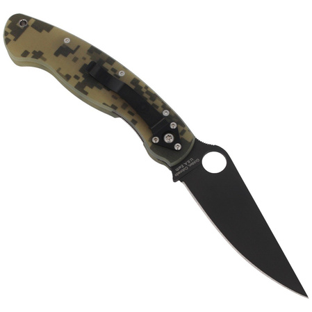 Spyderco Military G-10 Camo / Black Blade Knife (C36GPCMOBK)