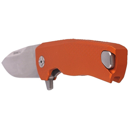 LionSteel ROK Knife Orange Aluminum, Satin M390 by Molletta (ROK A OS)