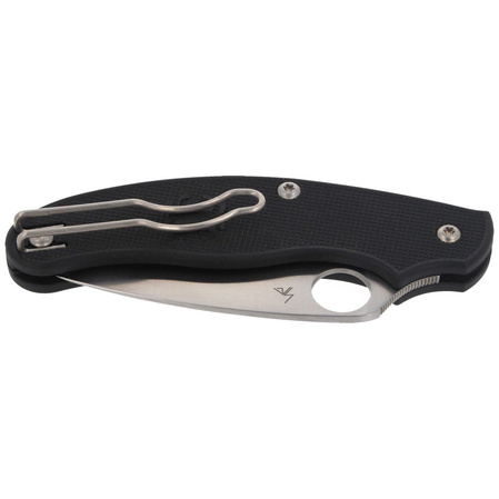 Spyderco UK Penknife Leaf Knife Black FRN, Satin CTS BD1N by Sal Glesser (C94PBK)