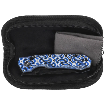 Nóż składany Remette RT-Rhino Blue/White G10, Black Stonewashed D2 (RNGD262)