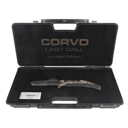 Extrema Ratio Corvo Last Call Knife LE No 044/70 Black Forprene, Black MIL-C/Geotech Camo N690 (04.1000.0442/BLK/SE)