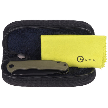 Civivi Mini Praxis Knife Green G10, Black Stonewashed D2 (C18026C-1)