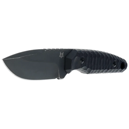 Fox KS Black G10, Top Shield Antracite Stonewashed Niolox by GZ Tactical Knives (FX-627 G10B)