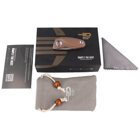 Bestech Tulip Frame Lock Knife Pink Titanium, Stonewashed / Satin M390 by Ostap Hel (BT1913D)