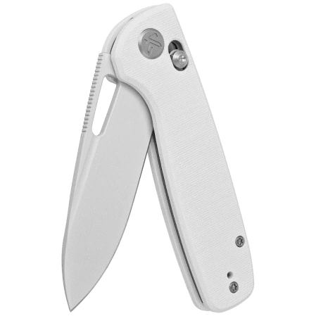 Nóż składany Kubey Bluff White G10, Sandblasted 14C28N by Garet Caronna (KU248C)