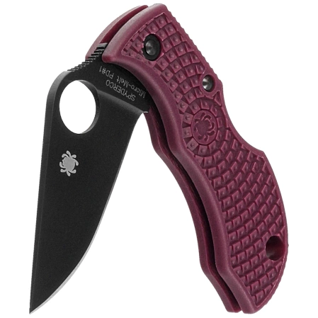 Spyderco Manbug Sprint Run Burgundy FRN Knife, TiCN Micro-Melt PD#1 by Sal Glesser (MBBGBKP)