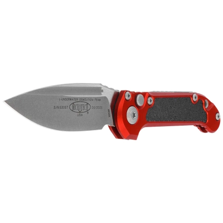 Nóż automatyczny Microtech LUDT Gen III S/E Red Aluminium, Apocalyptic M390MK by Tony Marfione (1135-10APRD)