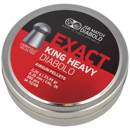 JSB Diabolo Exact King Heavy Pellets 6.35mm 300psc (546398-300)