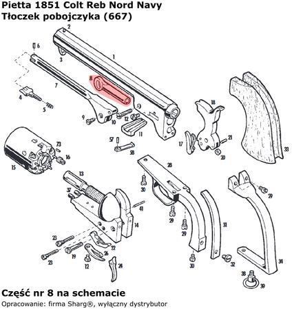 Tłoczek pobojczyka Colt Navy 1851 (667)