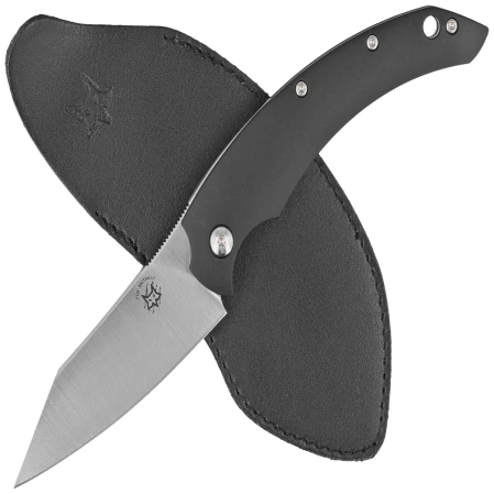 Fox Slim Dragontac ''Piemontes'' Black FRN, Satin N690Co by Bastinelli Knife (FX-518)