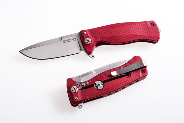 LionSteel SR22A Red Aluminum, Satin Sleipner by Molletta (SR22A RS)