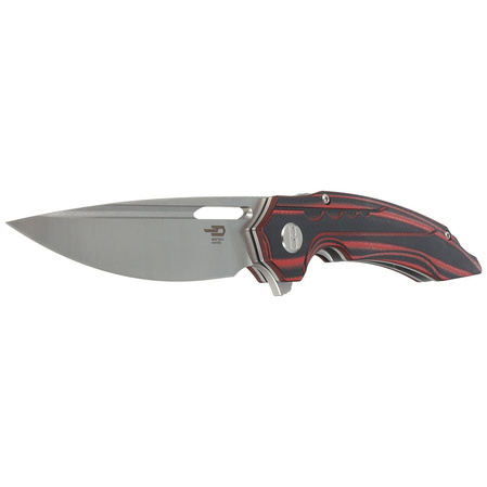 Bestech Knife Ornetta Carbon Fiber / Red G10, Stonewash / Satin N690 by Kombou (BL02B)