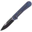 Nóż składany WE Knife Double Helix Blue Titanium, Black Stonewash CPM S35VN (815C)