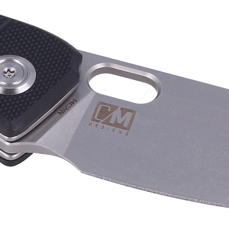 Nóż składany Kubey Hyde Black G10, Sand Blasted 14C28N by Colin Maisonpierre (KU2104A)