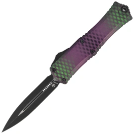 Microtech Hera II Mini D/E OTF Knife Alien Purple X-51 Aluminium, Black M390MK by Tony Marfione (1702M-1PUX51S)