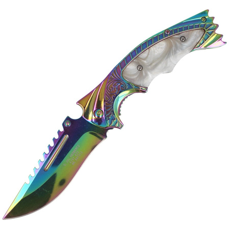 Herbertz CJH Knife Rainbow Titanium/Pearl, Rainbow Titanium 3Cr13MoV (ART000136)