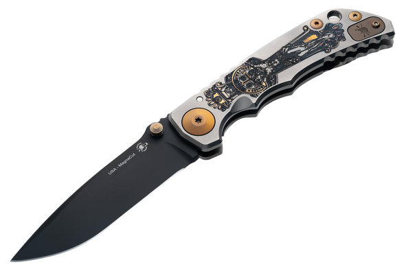 Spartan Blades Harsey Folder ''Crusaform'' Titanium, Black MagnaCut by William W. Harsey (SF5 Custom Crusaform)