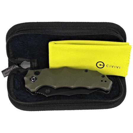 Civivi Natterjack Knife OD Green G10, Black Stonewashed 14C28N (C24028-1)