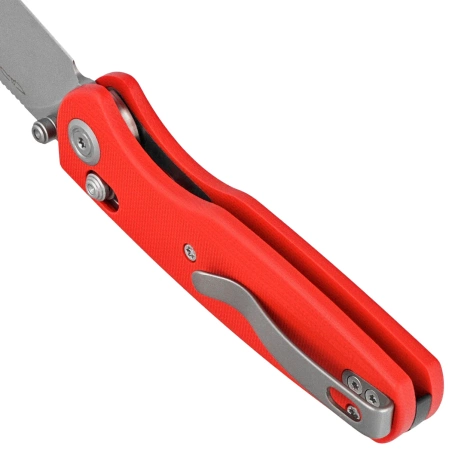 Nóż składany Kubey Breeze Red G10, Stonewashed 14C28N by Caleb Waldman (KU288B)