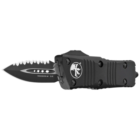 Microtech Mini Troodon D/E Black Aluminium, Black by Tony Marfione (238-1T)