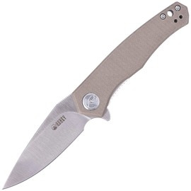 Kubey Knife Cadmus Tan G10, Satin D2 by Max (KU055C)