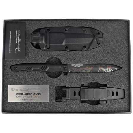 Nóż Extrema Ratio Requiem Evo Dark LE No 145/250 Black G10, Burnishing MagnaCut (04.1000.0475/MGC/BLK-BLK)