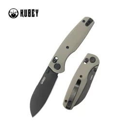 Nóż składany Kubey Breeze Tan G10, Blackwashed 14C28N by Caleb Waldman (KU288G)